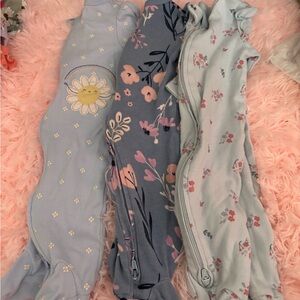 Carters Floral Baby Sleepers Set